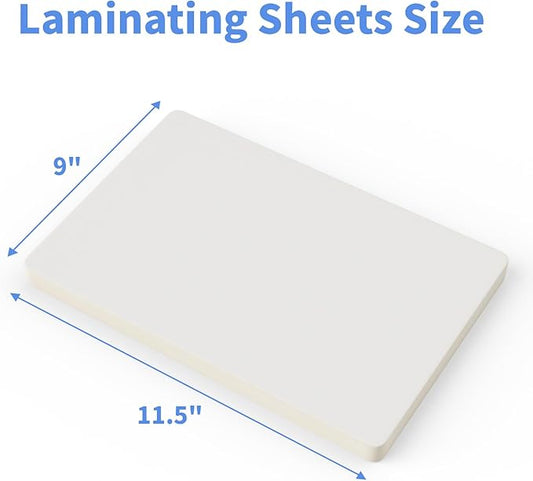 Thermal Laminating Pouches, FungLam Clear Laminating Sheets, 3 Mil Thickness Thermal Laminating Sheets, 9×11.5 Inch Laminator Sheets for Laminators, Clear Plastic Letter Size Sheets, 50 Pack.