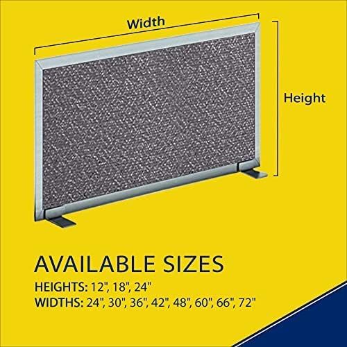 OBEX Acoustical Free Standing Privacy Screen, Cubicle Accessories Desk Privacy Panel, Desk Dividers for Office, Office Furniture Partitions Portable Sound Proof Dividers, 18" x 24", Graphite