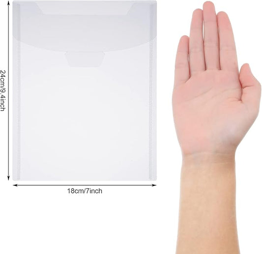 Marspark 21 Pieces Clear Stamp and Die Storage Bag Pockets Resealable Plastic Seal Storage Envelopes Case Dies Stamp Pocket for Christmas DIY Paper Card Craft(7 x 9.4 Inch)