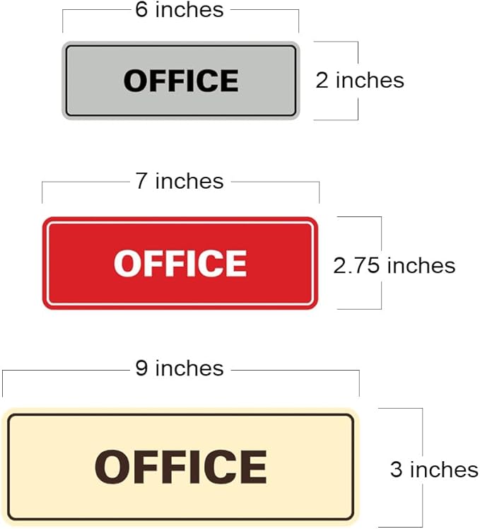 Signs ByLITA Standard Office Sign - Professional Business Signage - Easy to Install (White) - Large 2 Pack