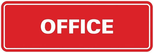 Signs ByLITA Standard Office Sign - Professional Business Signage - Easy to Install (Red) - Medium 1 Pack
