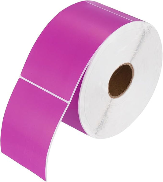 PATIKIL 1000Pcs Colored Coding Labels Stickers (Purple, 5x3Inch)