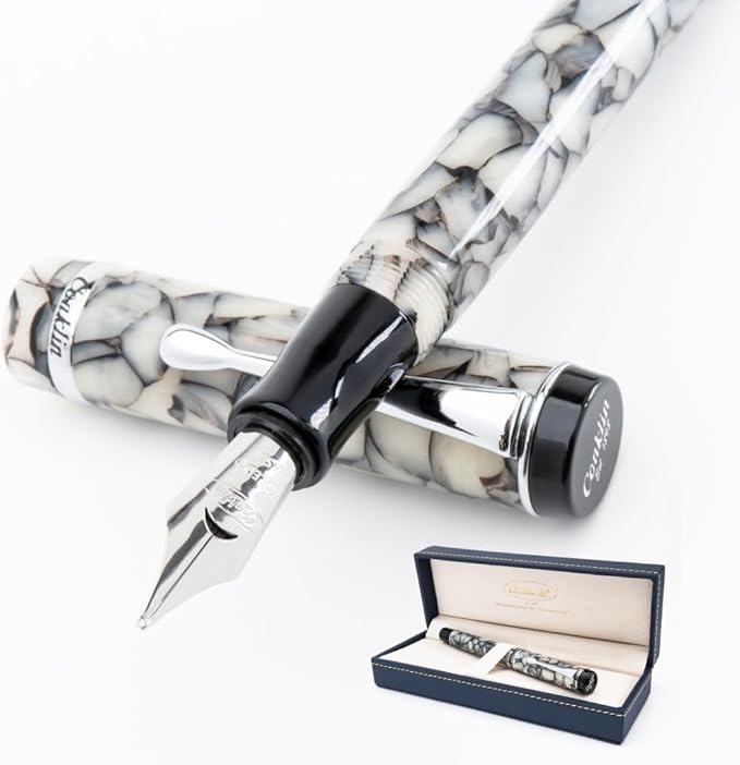 Conklin Duragraph Fountain Pen Cracked Ice - Stub Nib