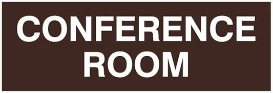 Signs ByLITA Basic Conference Room Sign (Dark Brown) - Large