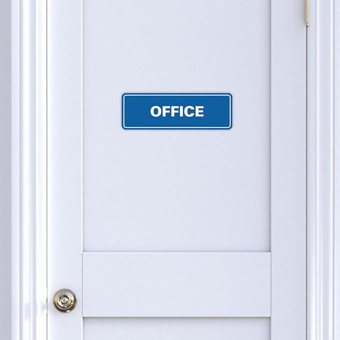 Signs ByLITA Standard Office Sign - Professional Business Signage - Easy to Install (Black/Gold) - Small 5 Pack