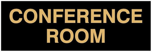 Signs ByLITA Basic Conference Room Sign (Black Gold) - Medium