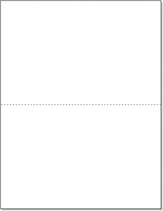 NextDayLabels - Letter Size White Perforated Blank Post Card Cardstock, 75lb Cover (203 gsm) 2 per Page, Cards Measure 8.5" X 5.5", Inkjet/Laser Compatible - 100 Sheets / 200 Cards