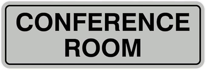 Standard Conference Room Sign - Lt Gray - Large 10 Pack