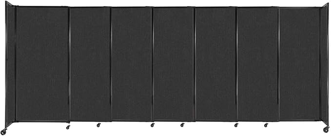 Versare Straightwall Sliding Portable Wall Partition (Black)