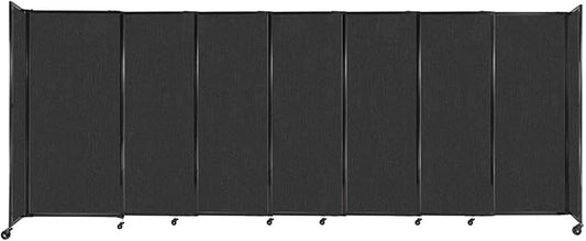 Versare Straightwall Sliding Portable Wall Partition (Black)