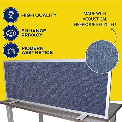 OBEX Acoustical Free Standing Privacy Screen, Cubicle Accessories Desk Privacy Panel, Desk Dividers for Office, Office Furniture Partitions Portable Sound Proof Dividers, 18" x 60", Graphite