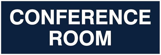 Signs ByLITA Basic Conference Room Sign (Navy Blue/White) - Large