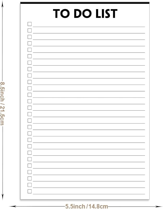 (Pack of 3) Nokingo To Do List Notepad - 50 Sheets/Pack, Total 150 Sheets, To Do List Notebook with Check List Organizing, Tear Off, Script, College Ruled Daily To Do Pad for Daily Task, 5.5"x8.2"
