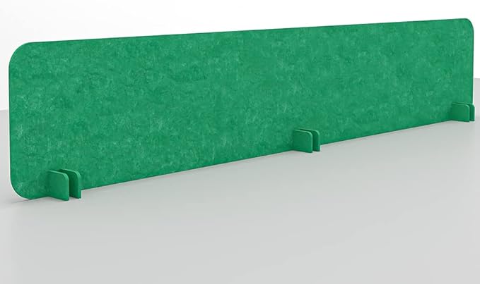 Escape 12" Freestanding Desk Divider | Eco-Friendly Acoustic Privacy Screen | Noise Reducing Desk Partition | 59" Wide | Dark Blue
