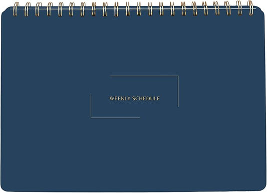 Merely Home Undated Weekly Business Planner | 8.25” x 11.75” ADHD Organizer | Premium Multi-Layout Schedule | Navy | Landscape Layout