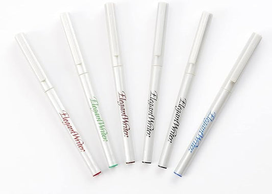 Speedball 2881 Elegant Writer 6 Fine Calligraphy Markers Set, Assorted Colors