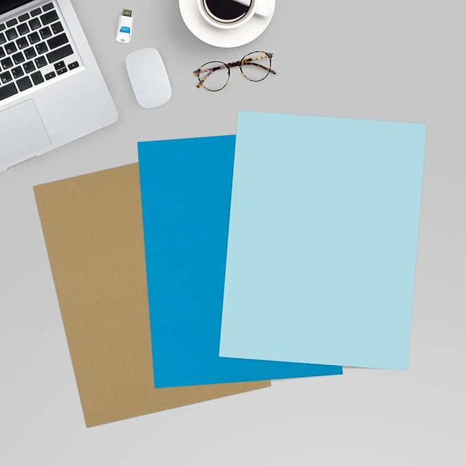 LUXPaper 8.5" x 11" Paper | Letter Size | Pastel Blue | 60lb. Text | 1,000 Qty