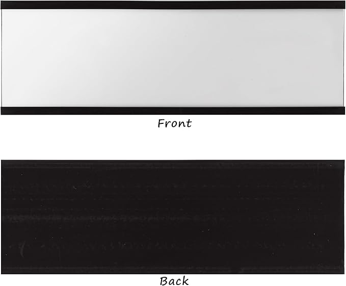 Realth C Channel Magnetic Label Holders 10 Pack 2' x 4'' with Paper Inserts and Clear Plastic Protectors, Magnetic Data Card Holders File Cabinet Labels for Metal Racks and Shelves