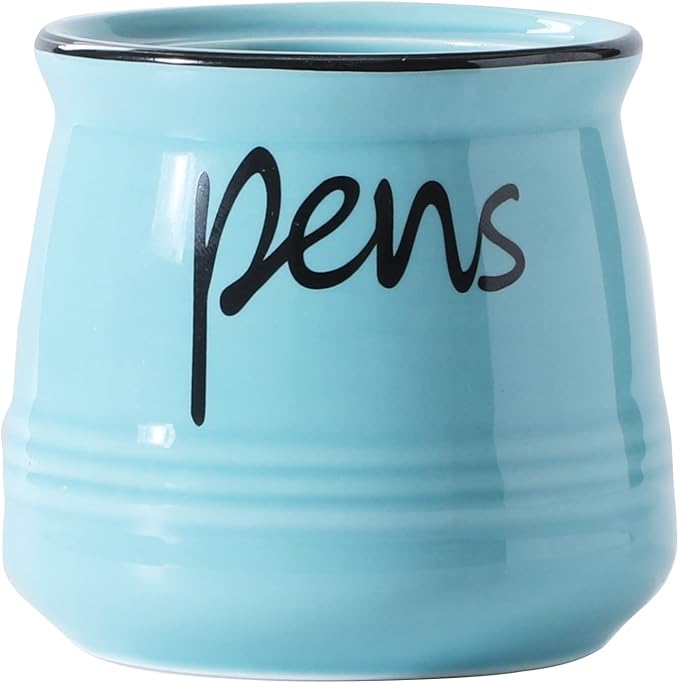 ONTUBE Porcelain Pen & Pencil Holder Stand — Turquoise