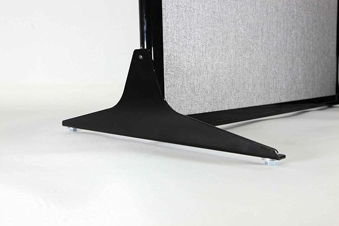 Versare Workstation Partition | Portable Wall Divider | Modern Office Cubicle | Free Standing Privacy Screen | Flexible Work Space | 33" x 70" W/Window, Red Fabric Panels