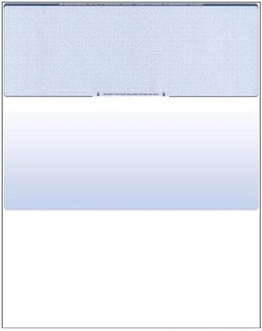 Compuchecks Blank Check Paper - 500 Pack - Computer Security Business Checks, QuickBooks & Laser Printer Compatible - Check On top, Voucher On Bottom - Check Paper Size 8 1/2-11 - Blue Diamond