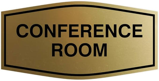 Fancy Conference Room Sign (Brushed Gold) - Medium