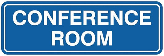 Standard Conference Room Sign - Blue - Large 1 Pack