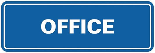 Signs ByLITA Standard Office Sign - Professional Business Signage - Easy to Install (Blue) - Small 1 Pack