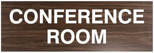 Signs ByLITA Basic Conference Room Sign (Walnut) - Large