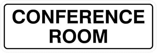 Standard Conference Room Sign - White - Small 2 Pack