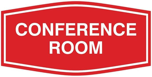 Fancy Conference Room Sign (Red) - Large
