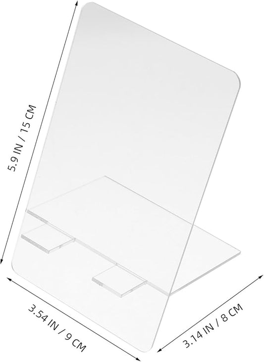 Generic 3pcs Acrylic Writing Memo Boards with Stand 9X15Cm Dry Erase Desktop Message Boards for Office and Student Use