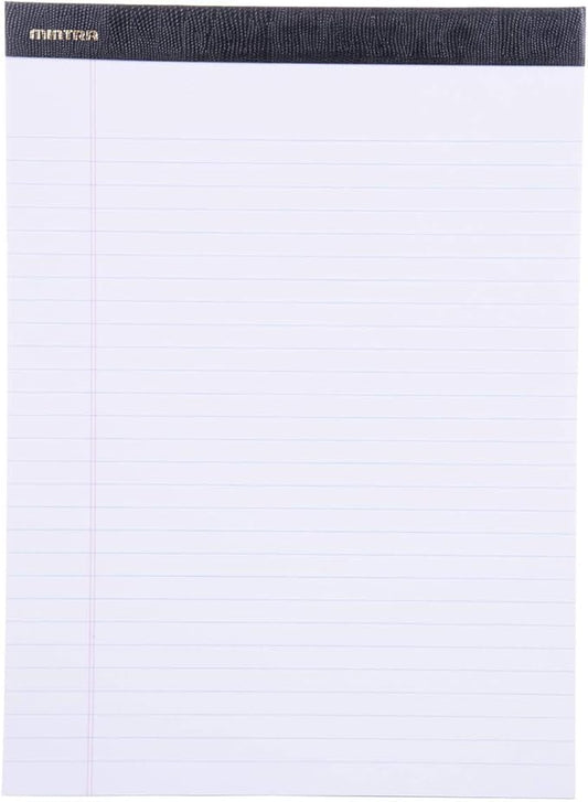 Mintra Office Legal Pads (Double Pad 3pk (White), 8.5in x 11in (Wide Ruled))