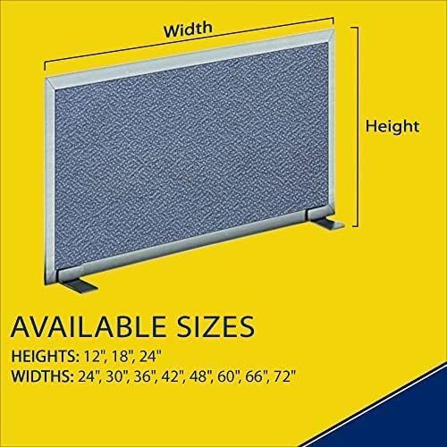 OBEX Acoustical Free Standing Privacy Screen, Cubicle Accessories Desk Privacy Panel, Desk Dividers for Office, Office Furniture Partitions Portable Sound Proof Dividers, 24" x 42", Twilight
