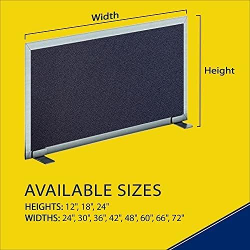 OBEX Acoustical Free Standing Privacy Screen, Cubicle Accessories Desk Privacy Panel, Desk Dividers for Office, Office Furniture Partitions Portable Sound Proof Dividers, 24" x 42", Slate