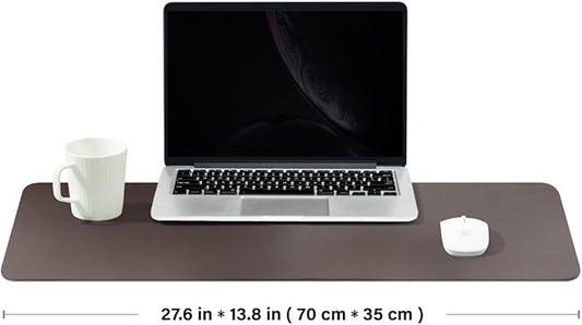 Cork Desk Mat - Dual-Sided Desk Pad for Office and Home - Desk Organization and Accessories - Ideal for Large Mouse Pad and Desk Mats on Top of Desks(Coffee,27.6"x 13.8")
