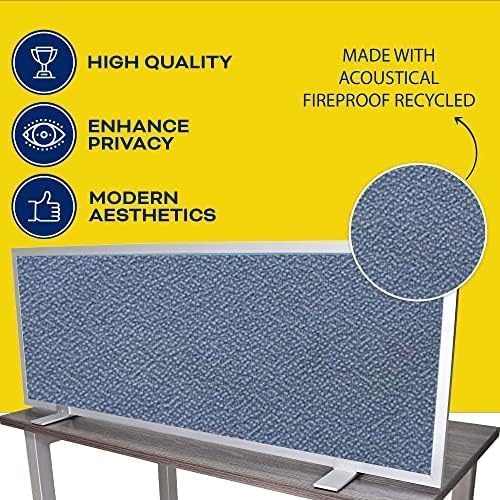 OBEX Acoustical Free Standing Privacy Screen, Cubicle Accessories Desk Privacy Panel, Desk Dividers for Office, Office Furniture Partitions Portable Sound Proof Dividers, 24" x 36", Twilight