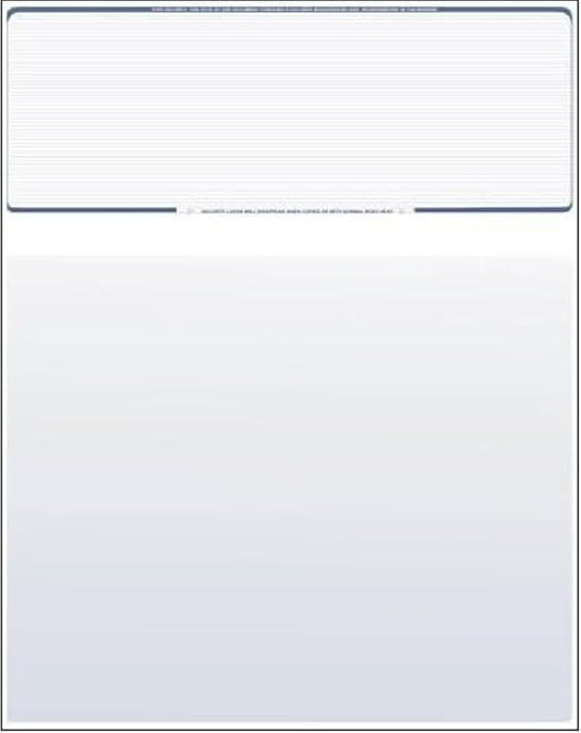 Compuchecks Check on Top Blank Check Paper - 1000 Pack, Quick-Books & Laser Printer Compatible - Security Business Checks with Voucher - 8.5" x 11" Steel Blue Pinstripe
