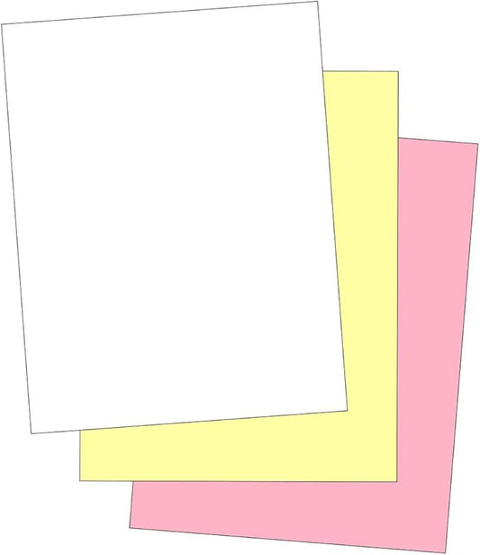 "Plain" Collated Color Paper (Not Carbonless) for Laser and Ink Jet Printers (3 Part, Case)