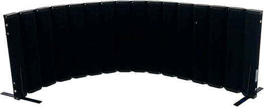 Versare VersiPanel Acoustical Partition Wall - Sound Panel Classroom Office Room Divider, Flexible Arrangement, Easy Roll-up Storage (Black, 8' Wide x 30" Tall)