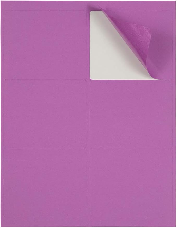 JAM PAPER Shipping Address Labels (Purple, 3x4)