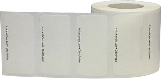 Dissolvable Blank Shelf Life Labels for Food Rotation Prep 1 x 2 Inch 500 Adhesive Stickers