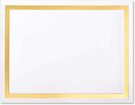 PaperDirect Pristine Specialty Certificates, 50 Sheets of 38lb White Paper, 8½" x 11", Gold Bold Foil Border, Perfect for Awards, Students, Employees, Volunteers, Course Completion, Diplomas