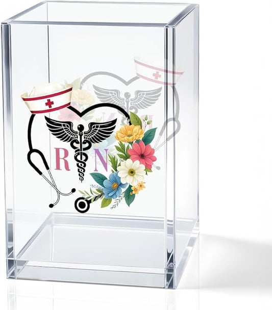 QYUVK RN Acrylic Pencil Holder Cup