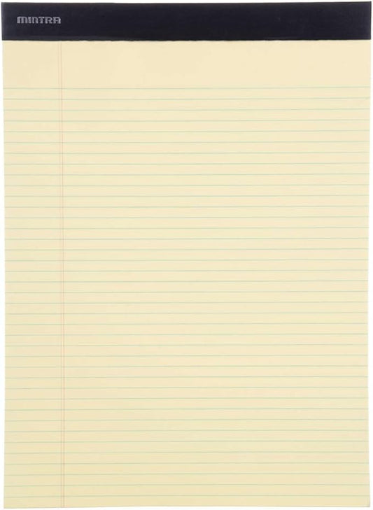 Mintra Office Legal Pads - ((BASIC CANARY 6pk, 8.5in x 11in, NARROW RULED))