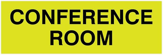 Signs ByLITA Basic Conference Room Sign (Yellow/Black) - Small