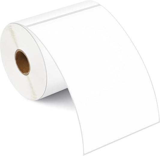 L LIKED 4" x 6" Blank Removable Labels with No Residue, Water and Oil Resistant, Use for Both Home and Office (1 Roll, 250 Labels)