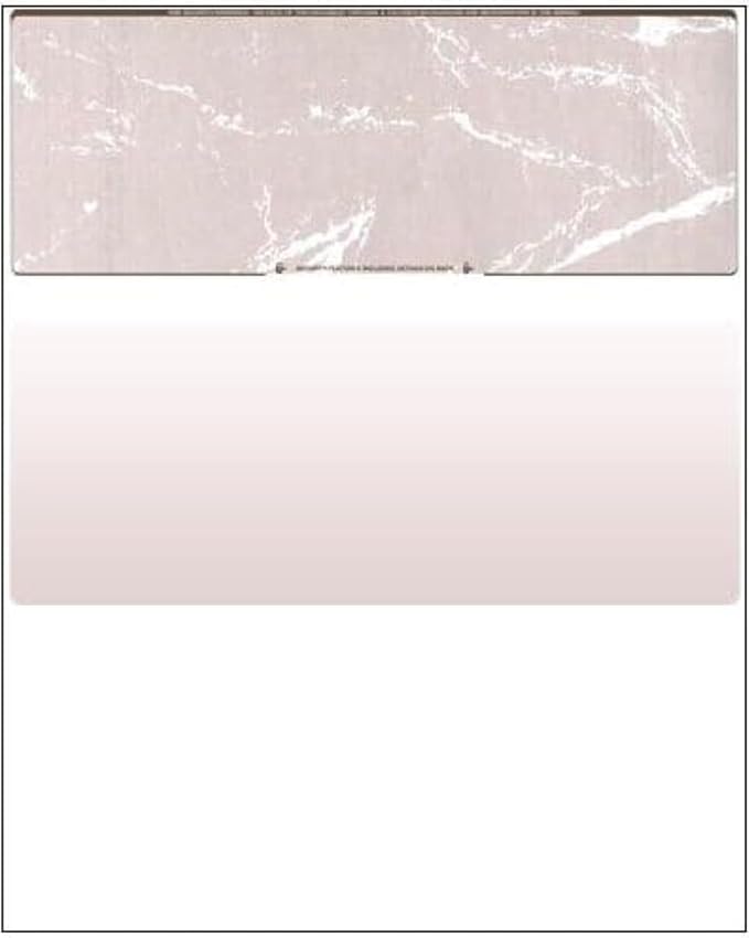 Compuchecks Top Blank Check Paper - 1000 Pack, Quick-Books & Laser Printer Compatible - Security Business Checks with Voucher - 8.5" x 11" Brown Marble