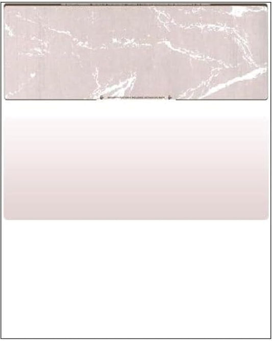 Compuchecks Top Blank Check Paper - 1000 Pack, Quick-Books & Laser Printer Compatible - Security Business Checks with Voucher - 8.5" x 11" Brown Marble