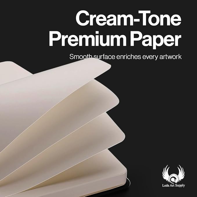 Softcover Sketch Book, A4 Sketchbook for Drawing, Lay Flat for Everyone, 160 Plain Pages Artist Journal Ideal for Ink, Water Color, Pen, Pencils, Size: Extra Large, Leda Art Supply